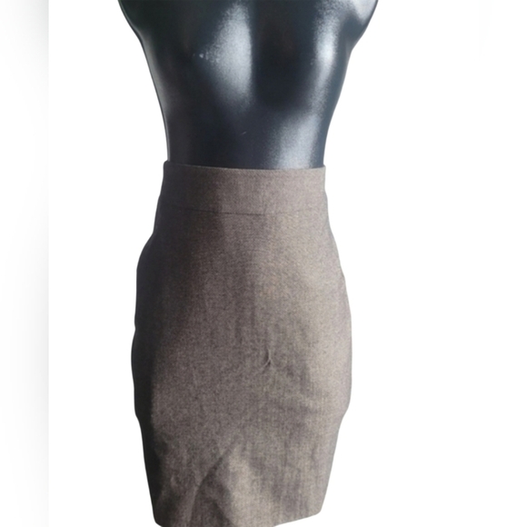 Le Chateau Wool Blend Herringbone Skirt 7/8 - Picture 1 of 5